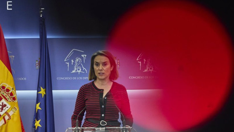 La secretaria general del Partido Popular, Cuca Gamarra, interviene en una rueda posterior a una Junta de Portavoces, en el Congreso | Jesús Hellín - Europa Press ep la secretaria general del partido popular cuca gamarra interviene en una rueda posterior a una