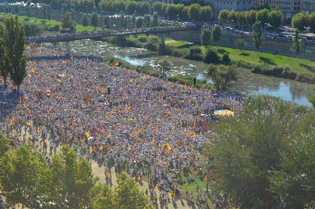 Manifestación en la ciudad de Lleida en la Diada 2016 | EUROPA PRESS ep manifestacionla ciudadlleidala diada 2016