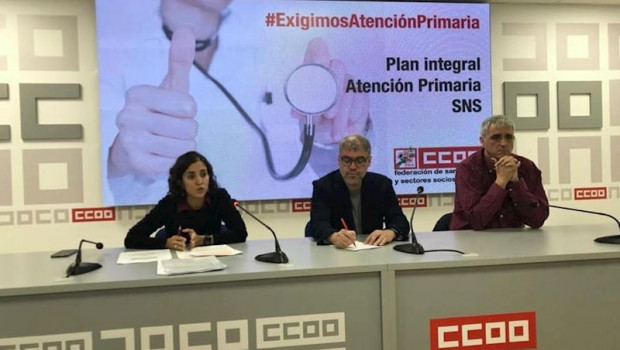 ep presentacion plan integral de atencion primaria de ccoo de izq a dcha la secretaria de politica