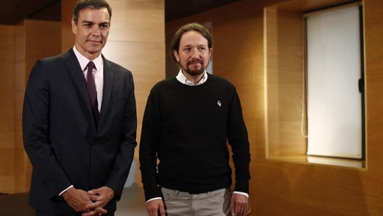 Pedro Sánchez y Pablo Iglesias | Eduardo Parra - Europa Press ep presidentgovern espanyolfuncions pedro sanchez arrencareunions per formar govern ambsecretari general dunides podem pablo iglesias al congres dels diputats