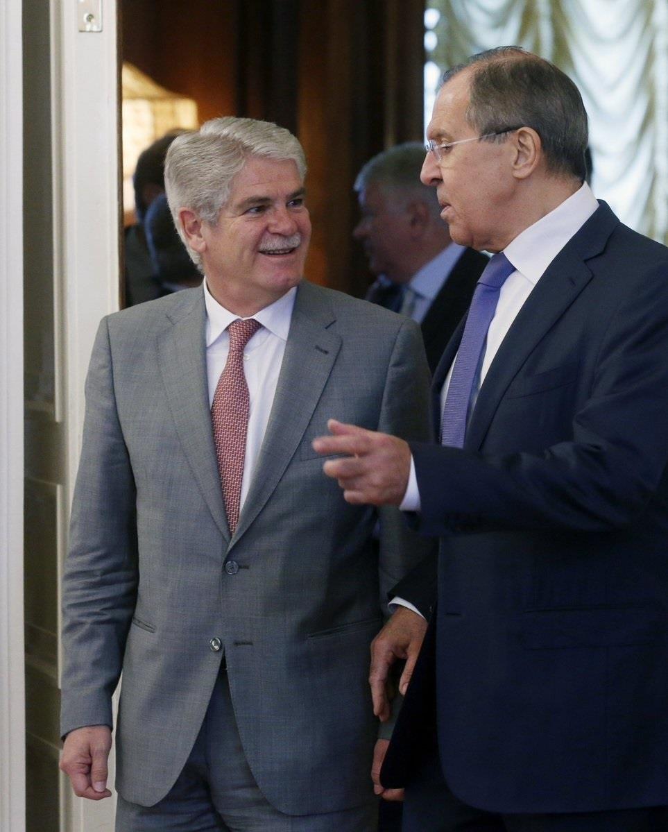 Alfonso Dastis con Lavrov en su viaje a Rusia | TWITTER DE EXTERIORES ep alfonso dastislavrovsu viajerusia