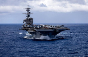 ep archivo   el portaaviones de la clase nimitz uss george hw bush navega por el oceano indico en la