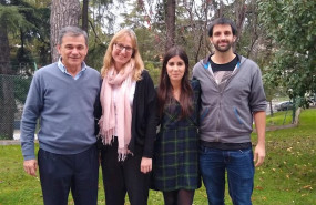 ep de izquierda a derecha juan bueren elena almarza cristina mesa y carlos damian del grupo que ha