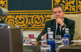 ep el presidente de c-lm emiliano garcia-page ante de la videoconferencia de presidentes con pedro