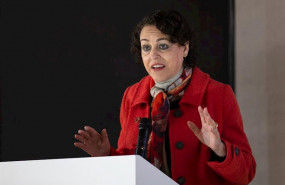ep la ministra de trabajo en funciones magdalena valerio durante su intervencion en su visita a las