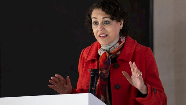 ep la ministra de trabajo en funciones magdalena valerio durante su intervencion en su visita a las