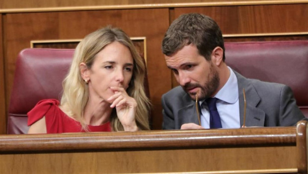 ep la portavoz del pp en el congreso cayetana alvarez de toledo habla con el presidente del pp pablo