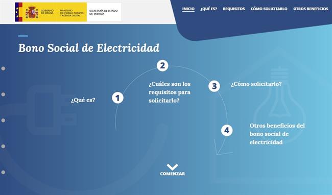 Página del Ministerio de Energía sobre el nuevo bono social | MINISTERIO DE ENERGÍA, TURISMO Y AGENDA DIGITAL ep paginaministerioenergianuevo bono social