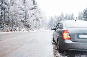 car winter road forest 1 