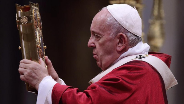 ep 29 june 2019 vatican vatican city pope francis leadscelebration mass on the solemnity of saints peter and paulin stpeters basilica photo evandro inettizuma wiredpa