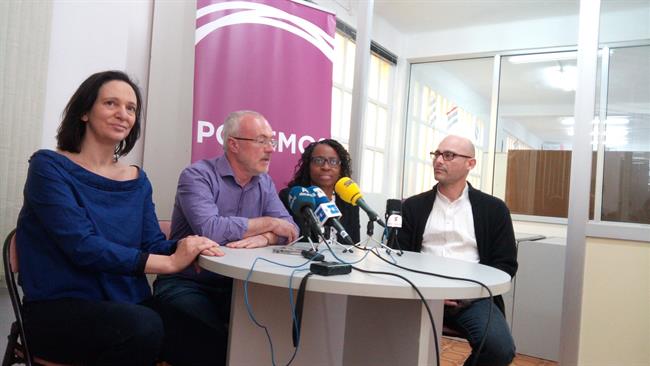Bescansa, primera por la izquierda, junto a Montiel, Bosahao y Guijarro | EUROPA PRESS ep bescansa primerala izquierda juntomontiel bosahaoguijarro