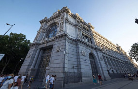 ep el banco de espana entre la calle de alcala y la plaza de cibeles a 24 de julio de 2021 en madrid