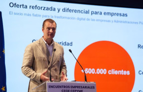 ep el ceo de yoigo meinrad spenger durante un encuentro empresarial ceoe cepyme en la sede de la