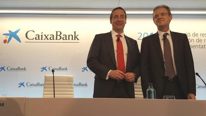 El consejero delegado de CaixaBank, Gonzalo Gortázar, y el presidente, Jordi Gual | EUROPA PRESS - Archivo ep el consejero delegado de caixabank gonzalo gortazar y el presidente jordi gual