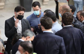 ep el portavoz de erc en el congreso gabriel rufian c tras participar en una sesion plenaria en el