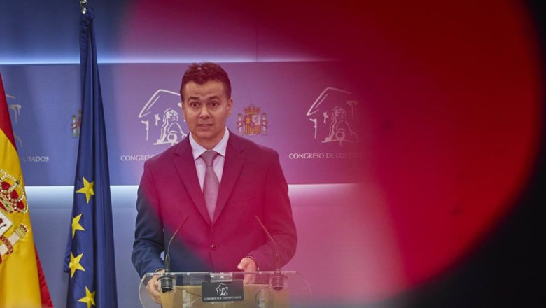 El portavoz del PSOE en el Congreso, Héctor Gómez, interviene en una rueda posterior a una Junta de Portavoces, en el Congreso de los Diputados, a 28 de junio de 2022, en Madrid (España). | Jesús Hellín - Europa Press ep el portavoz del psoe en el congreso hector gomez interviene en una rueda posterior a una junta de