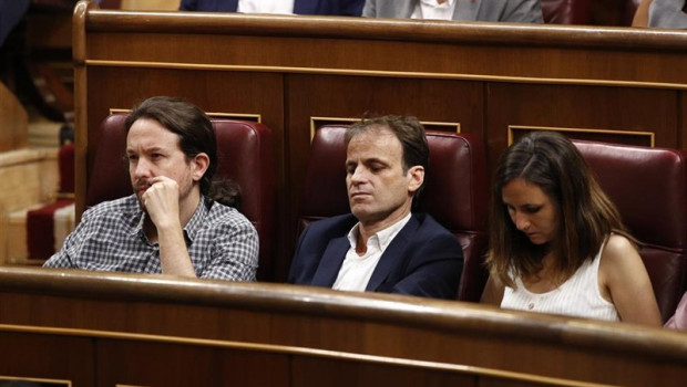 ep el secretario general de unidas podemos pablo iglesias el portavoz de ecp en el congreso jaume