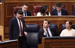 ep i d el portavoz de erc en el congreso gabriel rufian el ministro de economia carlos cuerpo y la