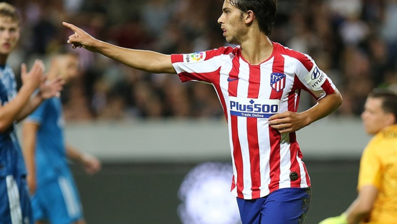 Joao Felix celebra uno de sus goles en el amistoso del Atlético ante la Juventus | ÁNGEL GUTIÉRREZ ep joao felix celebradegolesamistosoatleticola juventus