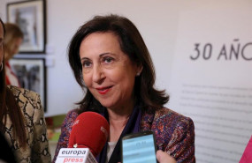 ep la ministra de defensa margarita robles hablando con los medios de comunicacion en su visita a la