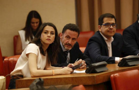 ep la portavoz de ciudadanos en el congreso ines arrimadas el portavoz adjunto edmundo bal y el