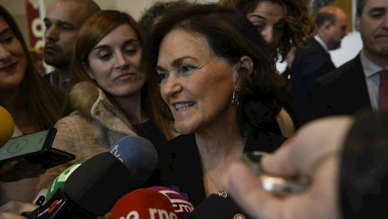 ep la vicepresidenta del gobierno carmen calvo en el acto del dia de la mujer en ciudad real
