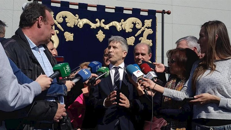 Marlaska atiende a la prensa en Jerez | EUROPA PRESS ep marlaska atiende a la prensa en jerez