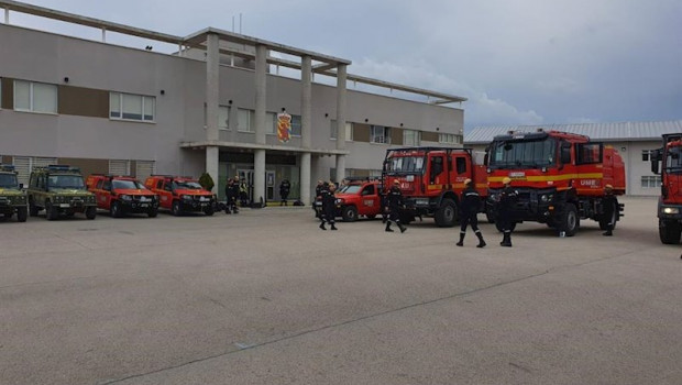 ep militares de la unidad militar de emergencias ume en la base de torrejon de ardoz madrid