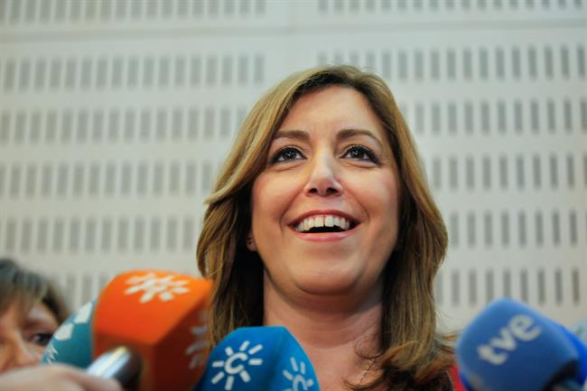 Susana Díaz, este martes, atendiendo a los periodistas | EUROPA PRESS ep susana diaz este martes atendiendolos periodistas
