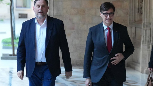 ep archivo   el president de la generalitat de catalunya salvador illa d y el presidente de erc