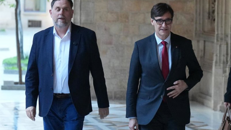 ep archivo   el president de la generalitat de catalunya salvador illa d y el presidente de erc