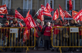 ep archivo   varias personas con banderas de ccoo a 13 de diciembre de 2023 en madrid espana