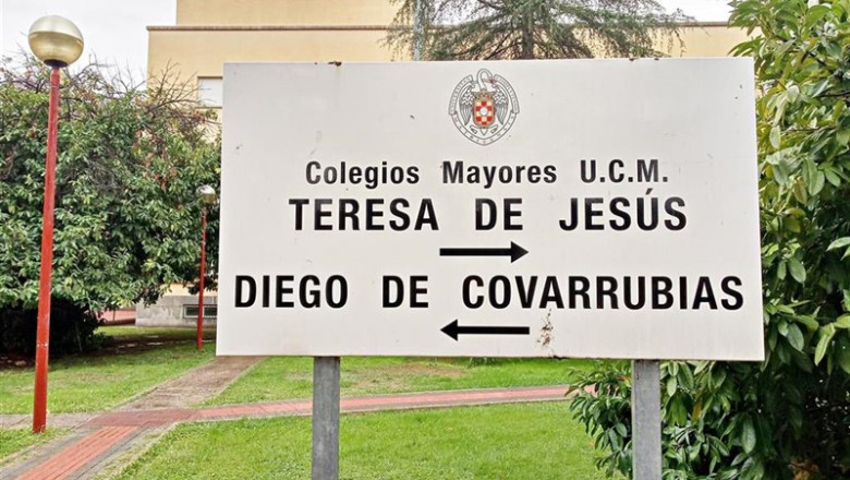 Cartel de acceso al Colegio Mayor Universitario Diego de Covarrubias de la Universidad Complutense de Madrid. | EUROPA PRESS ep cartel de acceso al colegio mayor universitario diego de covarrubias de la universidad