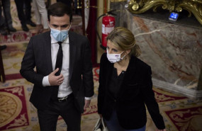 ep el ministro de consumo alberto garzon y la vicepresidenta segunda y ministra de trabajo y