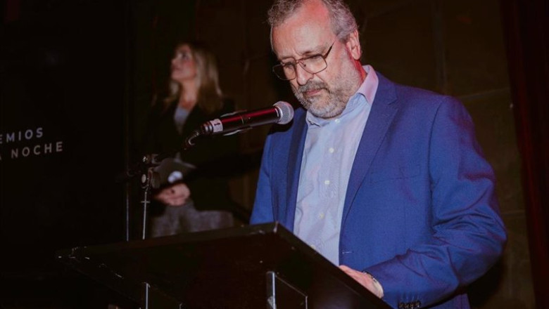 El presidente de España de Noche, Ramón Mas, en un acto de la fundación. | ESPAÑA DE NOCHE ep el presidente de espana de noche ramon mas en un acto de la fundacion