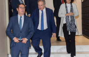 ep el presidente de la ceoe antonio garamendi i y el ministro de industria y turismo jordi hereu c a