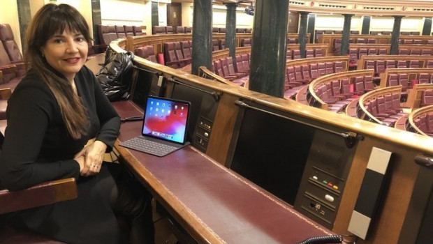 ep la diputada del psoe por murcia marisol sanchez jodar ha llegado la primera al hemiciclo para