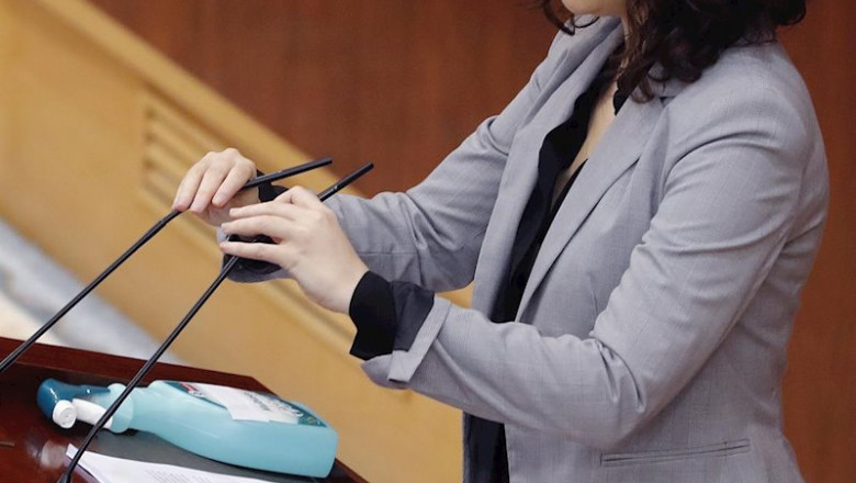 ep la presidenta de la comunidad de madrid isabel diaz ayuso durante su intervencion en el pleno en