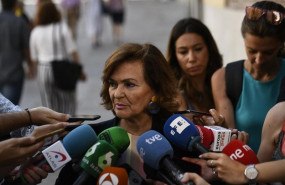 ep la vicepresidentafuncionesgobierno carmen calvo atiendelos medios