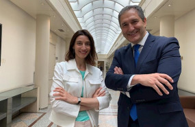 ep pilar llop y jose cepeda senadores por madrid en una imagen de archivo