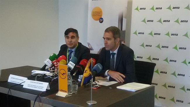 Presentación de la conexión entre Pamplona y Fráncfurt por Lufthansa. | EUROPA PRESS. ep presentacionla conexionpamplonafrancfurtlufthansa