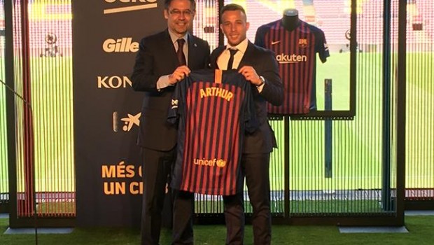 ep presidentebara josep maria bartomeu yjugador arthur