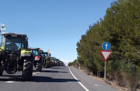 ep tractorada en el norte de la provincia de almeria en protesta por la situacion del campo