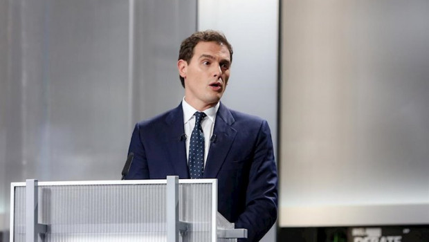 ep albert rivera antes del debate electoral en television en el pabellon de cristal de la casa de