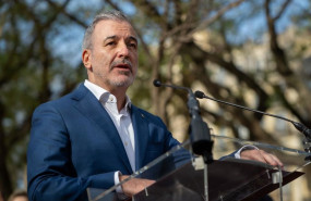 ep archivo   el alcalde de barcelona jaume collboni durante el acto de colocacion del brazo superior