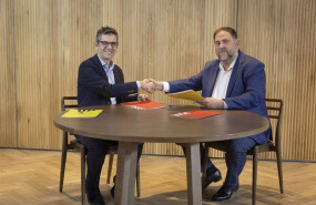 ep archivo   firma del acuerdo de investidura entre el ministro de presidencia en funciones y