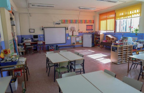 ep aula vacia de un colegio de madrid tras la suspension de las clases por el coronavirus