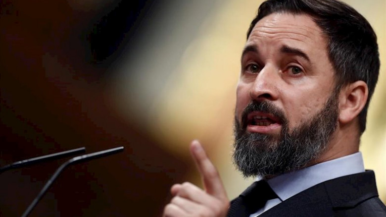 ep el lider de vox santiago abascal durante su intervencion en el pleno del congreso