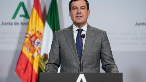 ep el presidente de la junta de andalucia juanma moreno en una comparecencia telematica desde el