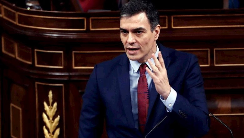 ep el presidente del gobierno pedro sanchez durante su intervencion en el pleno celebrado este
